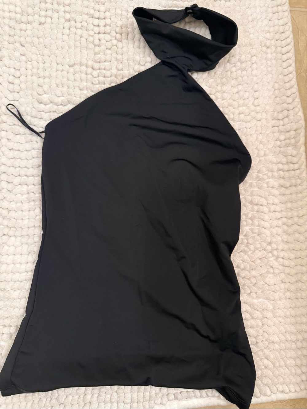 Zara Black One-Shoulder Halter Top